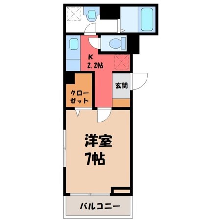 宇都宮駅 バス24分  平松神社前下車：停歩13分 3階の物件間取画像